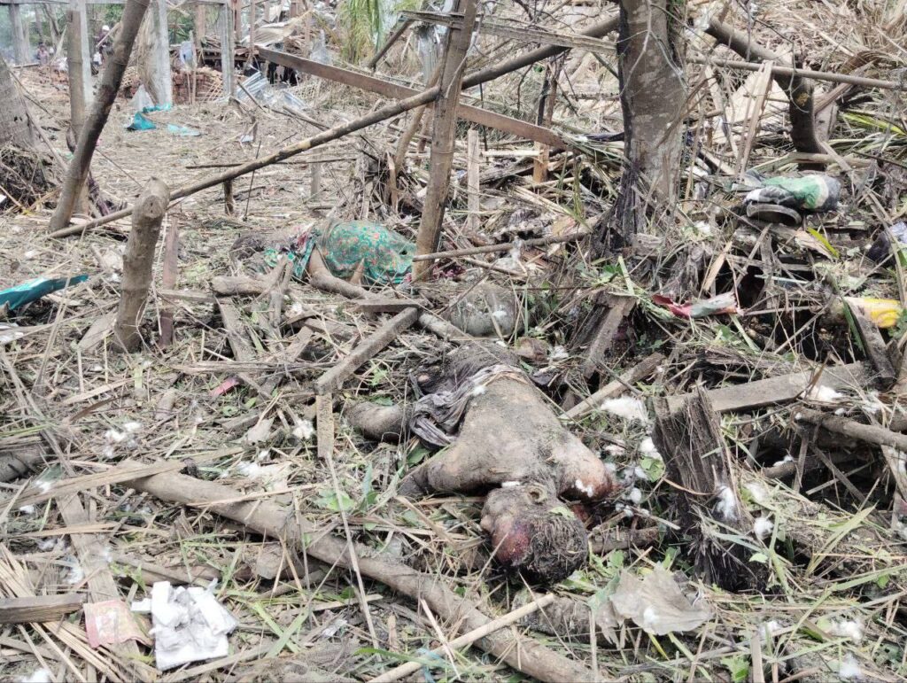 Rakhine State, Yathetaung Township ah SAC te’n Vanlam tawh Lb. 500 Bomb khiat, naupang leh nupi kigawm 13 in sihlawh